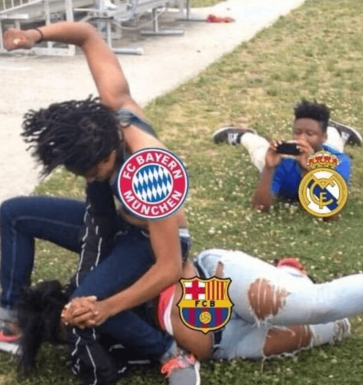 Tras recibir la histórica goleada, el conjunto culé se ha convertido en el blanco de los memes en las redes sociales.