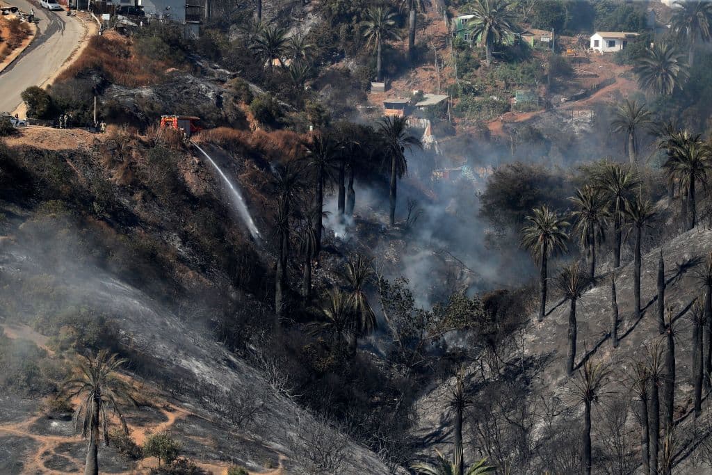 El fuego se inició presuntamente en zonas forestales de bosques nativos en la parte alta de la ciudad para afectar rápidamente, en cuestión de minutos, asentamientos irregulares en los sectores altos de las quebradas y cerros donde proliferan casas de materiales ligeros que prenden con velocidad y en laderas donde se acumula basura, según las autoridades.