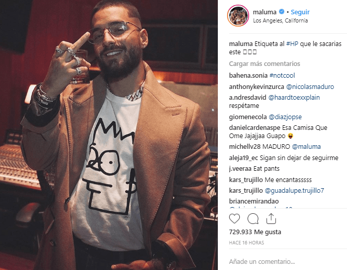La nueva canción de Maluma se titula ‘HP’ en referencia a “Hijo de p…”, explicó el cantante en una transmisión por Instagram.
<br>