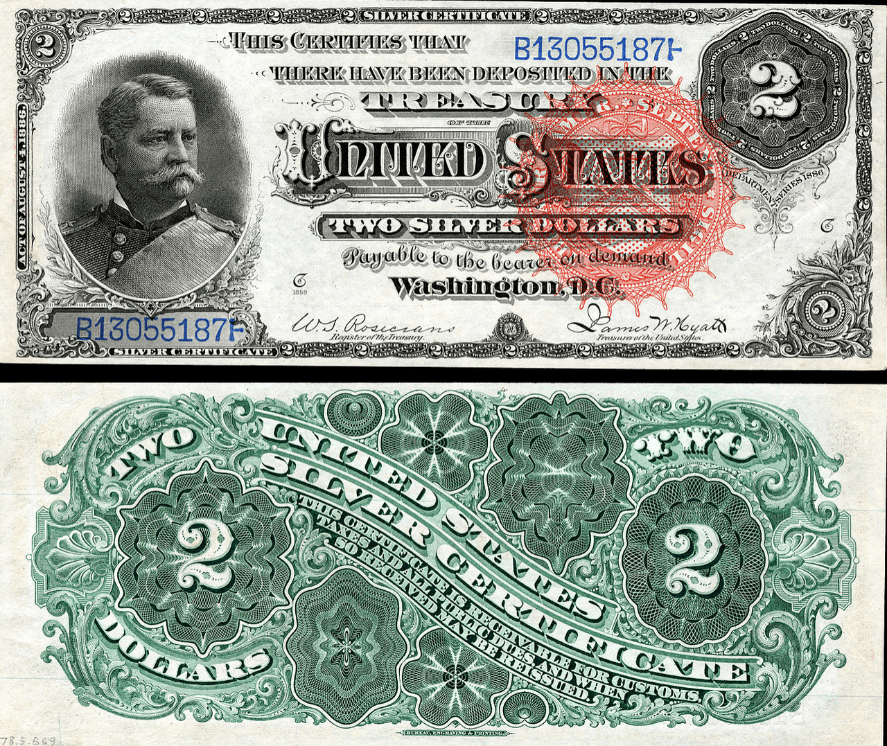 De acuerdo con el Departamento del Tesoro de EEUU esta denominación se imprime desde 1862. Sin embargo, es uno de los papeles moneda de menor circulación.