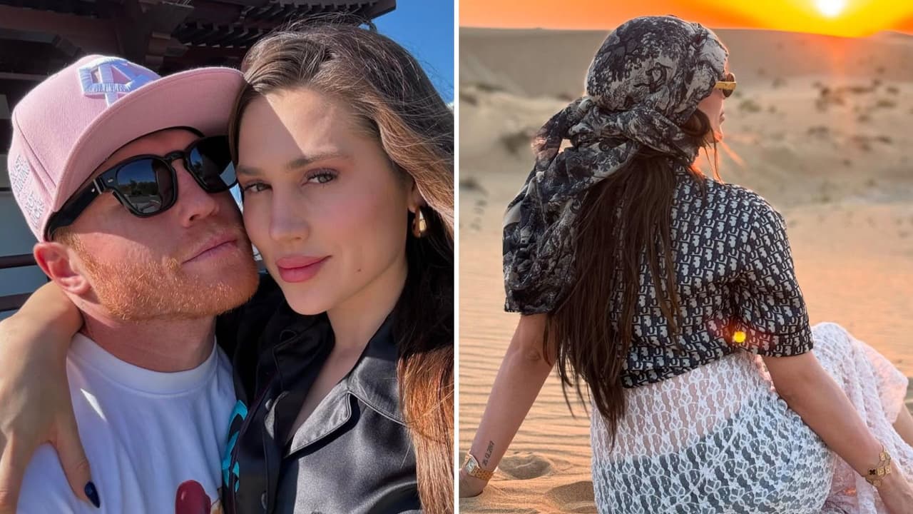 Esposa de ‘Canelo’ Álvarez muestra su pancita de embarazo en medio del desierto: así luce
