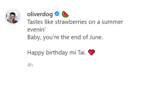 Al final, remató con una cálida felicitación: "Feliz cumpleaños, mi 'Tai'". 
<br>