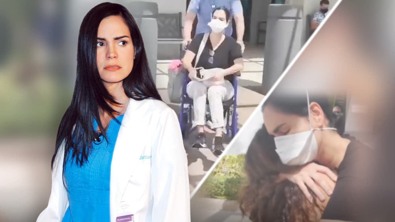 Scarlet Ortiz sale del hospital en silla de ruedas y llorando tras 20 días de lucha contra el covid-19