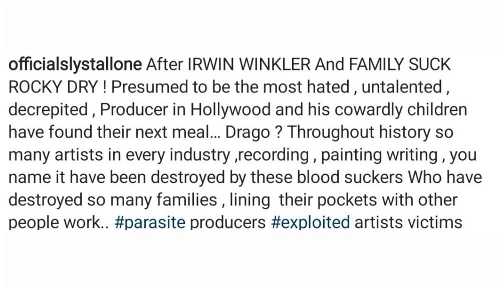 Reclamo de Sylvester Stallone por el spin-off de 'Rocky'