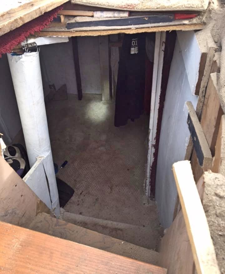 El refugio subterráneo.