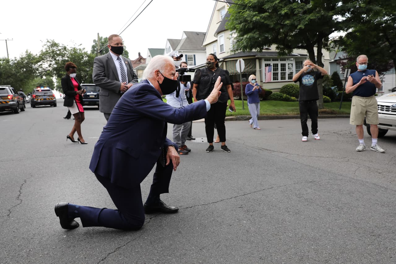 Biden, durante una visita a su casa en Scranton, en julio de este año. El 7 de noviembre de 2020, fue finalmente declarado presidente electo de Estados Unidos.