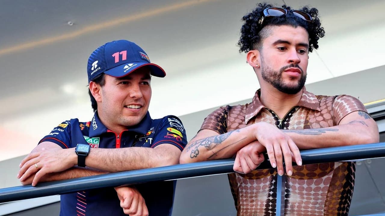 Después de la playa al GP de Mónaco... Checo y Bad Bunny juntos otra vez