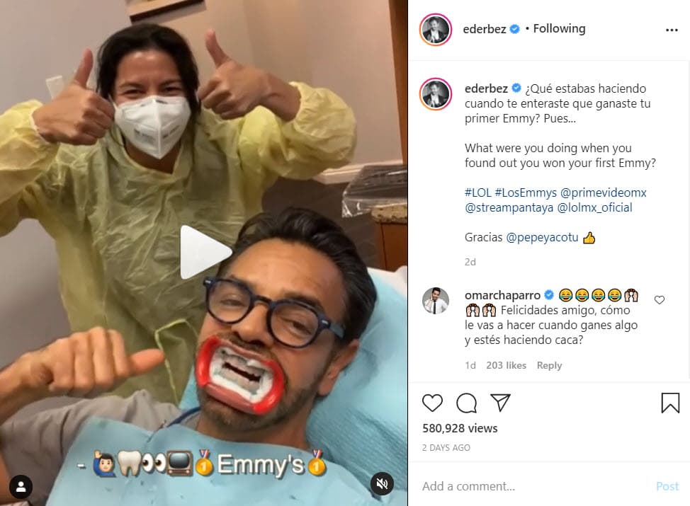 Pero recibió la noticia mientras estaba en un momento incómodo con su dentista y no dudó en compartir el video.
<br>