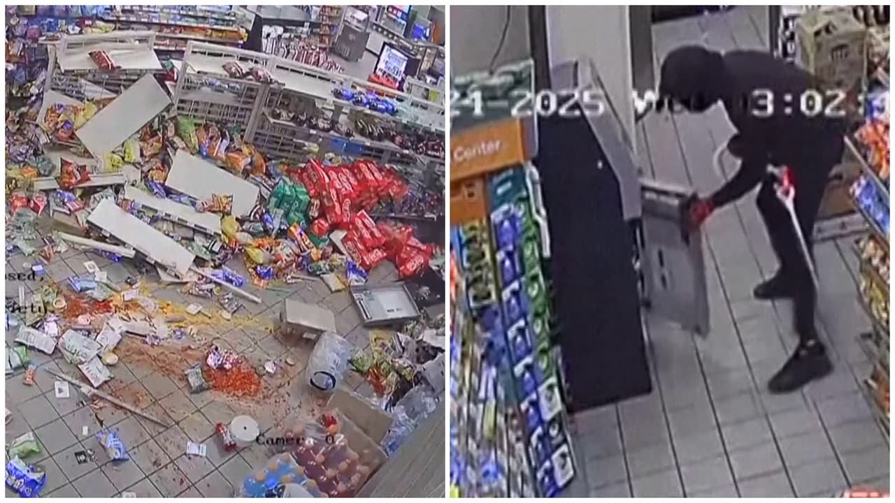 Ladrones arrancan cajero automático de una tienda en Texas