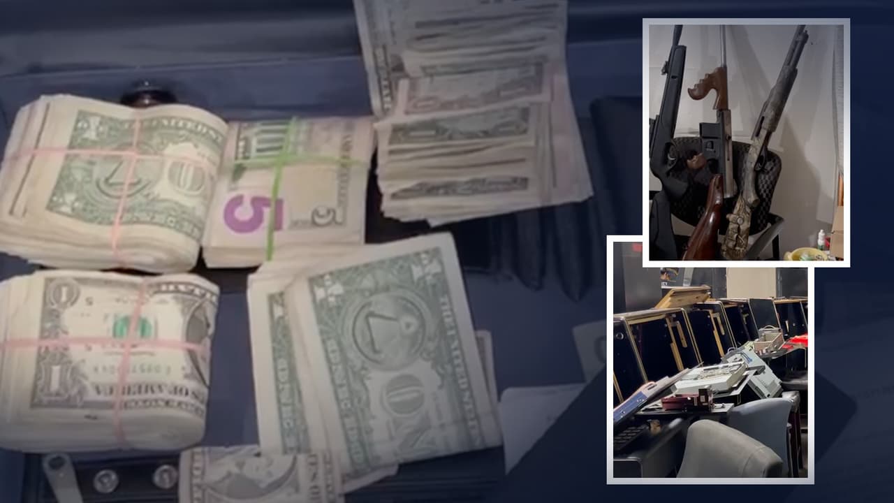 "Muchas armas y dinero en efectivo": negocio de servicios para autos era una casa de apuestas clandestinas