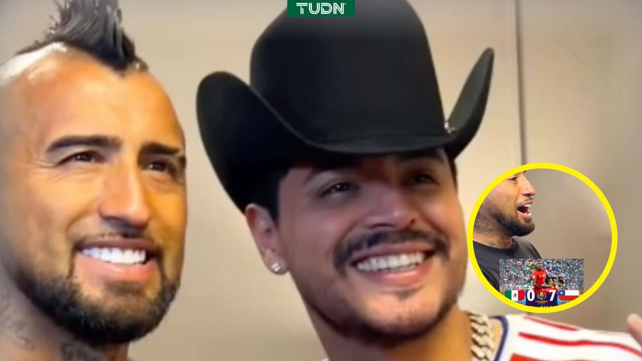La increíble reacción de Arturo Vidal luego de que Eduin Caz recordara el 7-0 de Chile a México