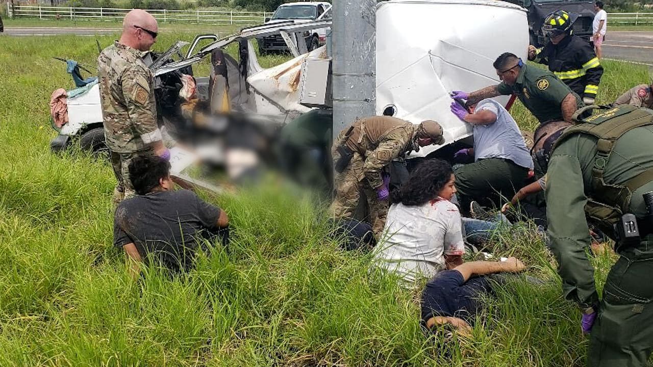 <a href="https://www.univision.com/local/houston-kxln/reportan-10-muertos-12-heridos-accidente-inmigrantes-frontera-texas">Mueren al menos 9 inmigrantes y al conductor y, al menos 20 personas resultaron heridas</a> tras un accidente en una carretera de Encino, al sur de Texas.