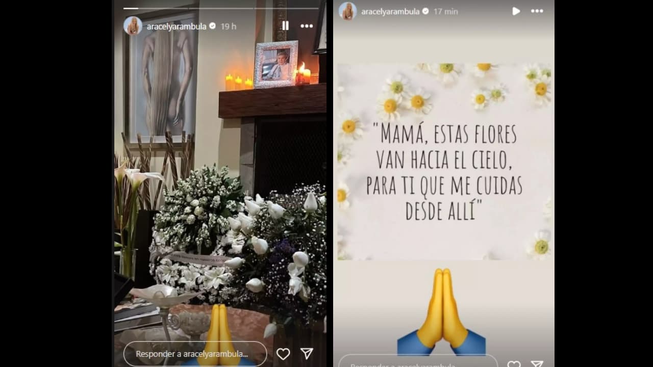 Aracely Arámbula compartió una fotografía en honor a su mamá, quien murió hace unos días