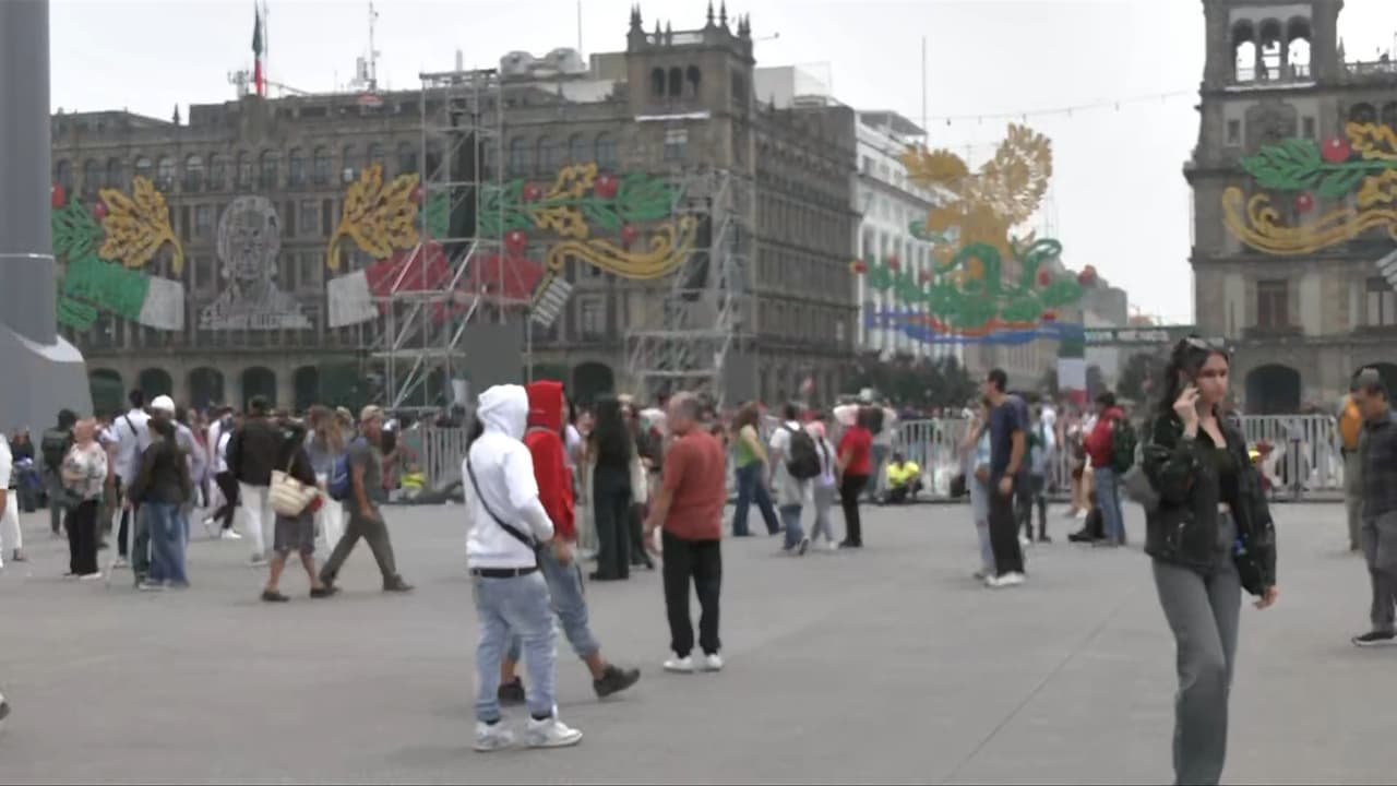 Así son los preparativos en Ciudad de México para el grito hoy por el Aniversario de la Independencia