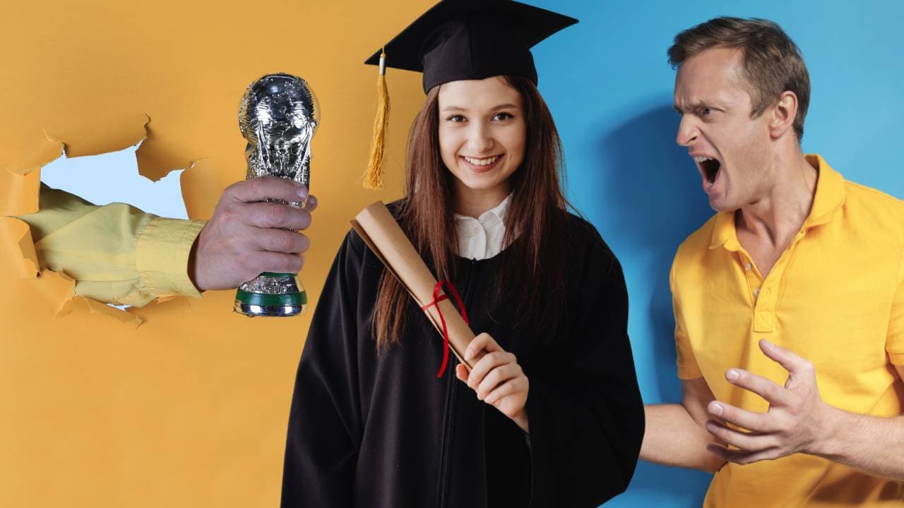 Papá se vuelve viral tras negarse a ir a la graduación de su hija por ver el Mundial