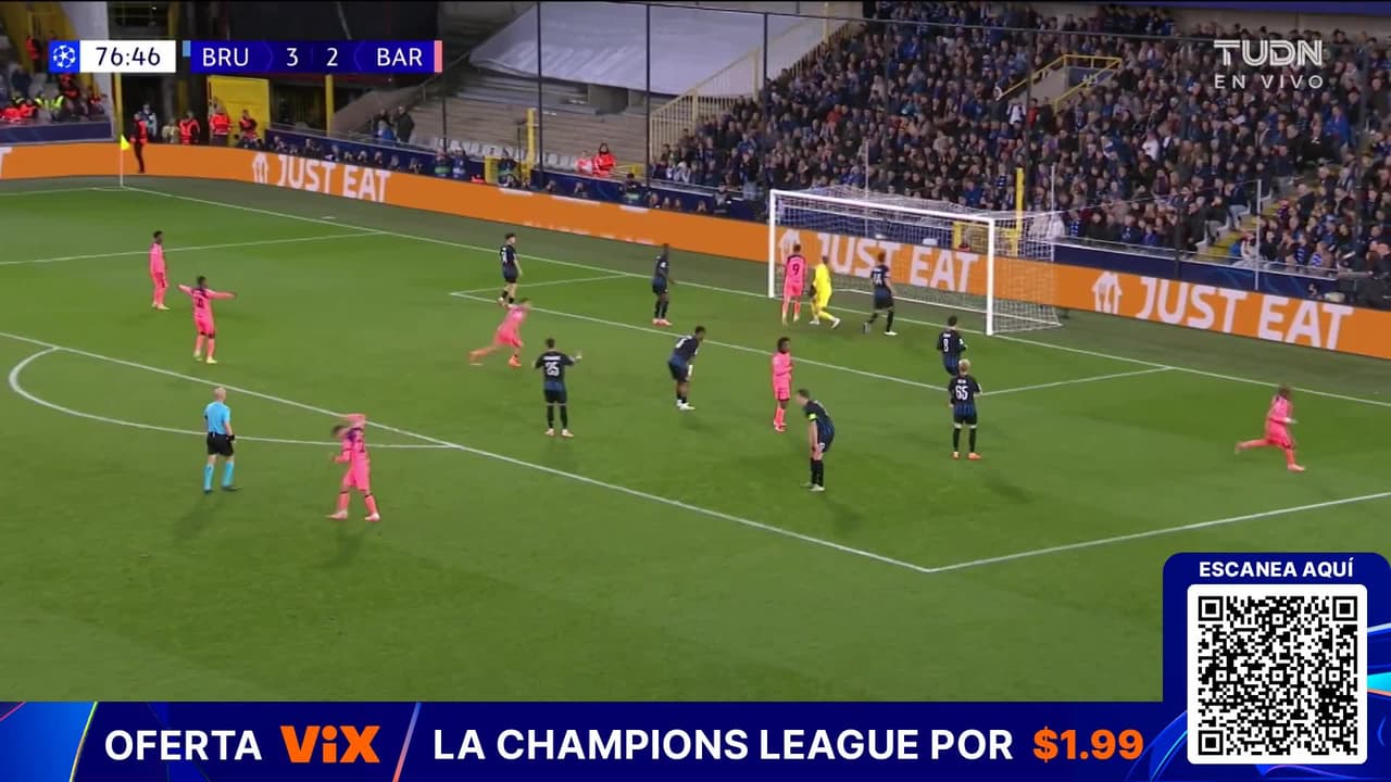 ¡Autogolazo de Brujas! ¡Barcelona consigue el 3-3!