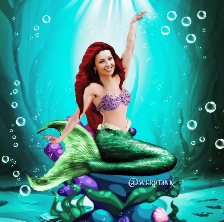 Por supuesto, la inspiración para este disfraz vino de la película 'La Sirenita', que es una de las favoritas de Thalía.