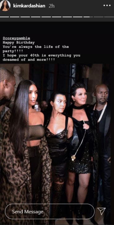 Kim compartió un video donde aparece bailando para felicitarlo: "¡Feliz cumpleaños! Siempre eres el alma de la fiesta. Espero que tus 40 sean como los soñaste y más".
<br>