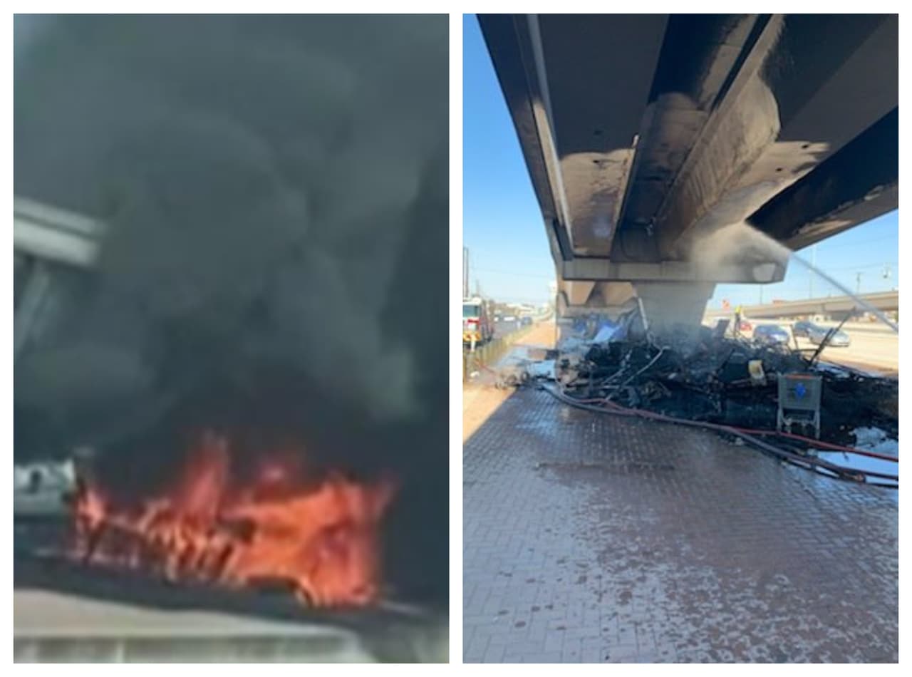 Una vela causa incendio en un campamento de indigentes y daña un puente en el sur de Austin