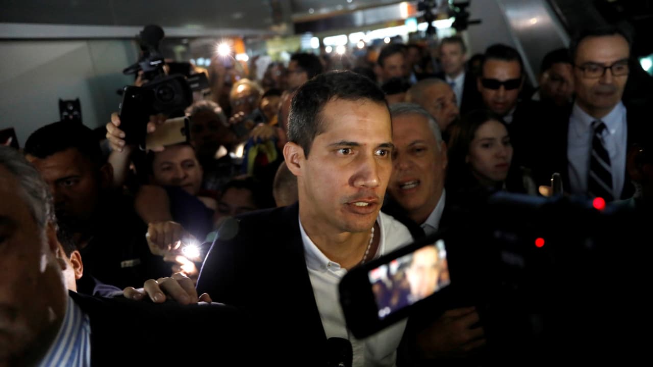 Las primeras imágenes de Guaidó en territorio venezolano luego de su gira por varios países latinoamericanos