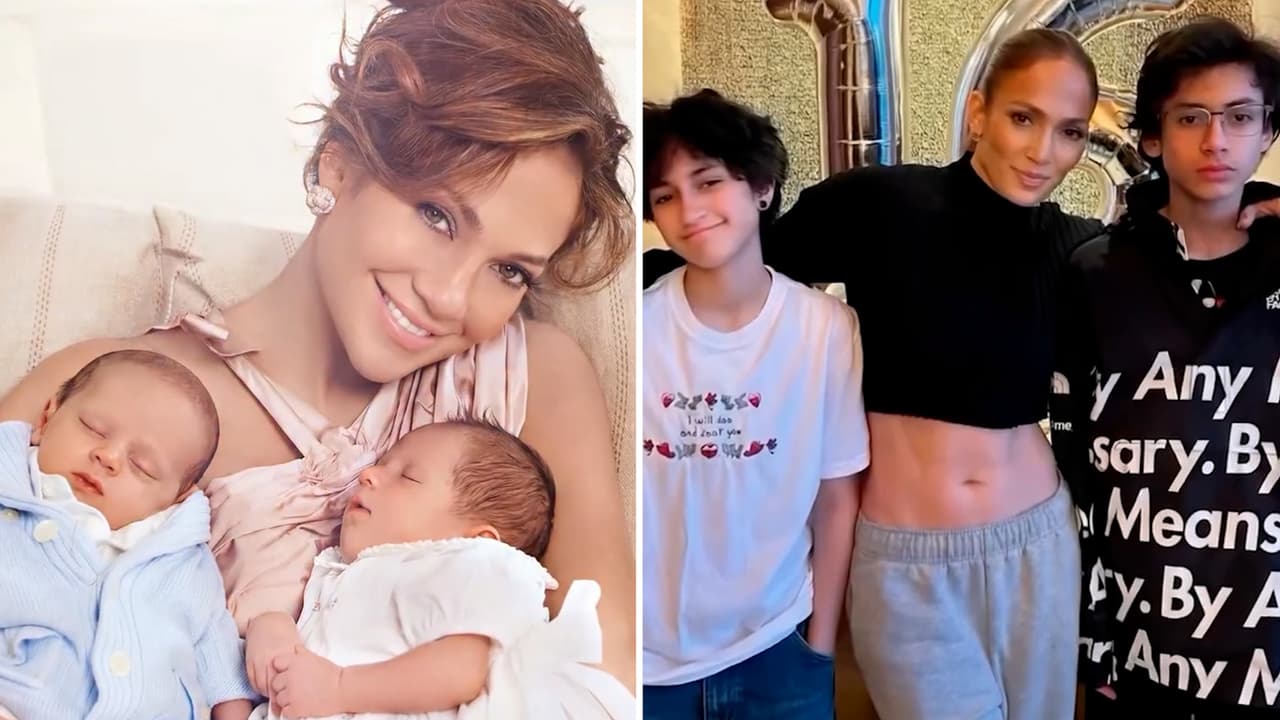 JLo celebra a sus “gemelos maravillosos” por su cumpleaños 18: así presume cuánto han crecido