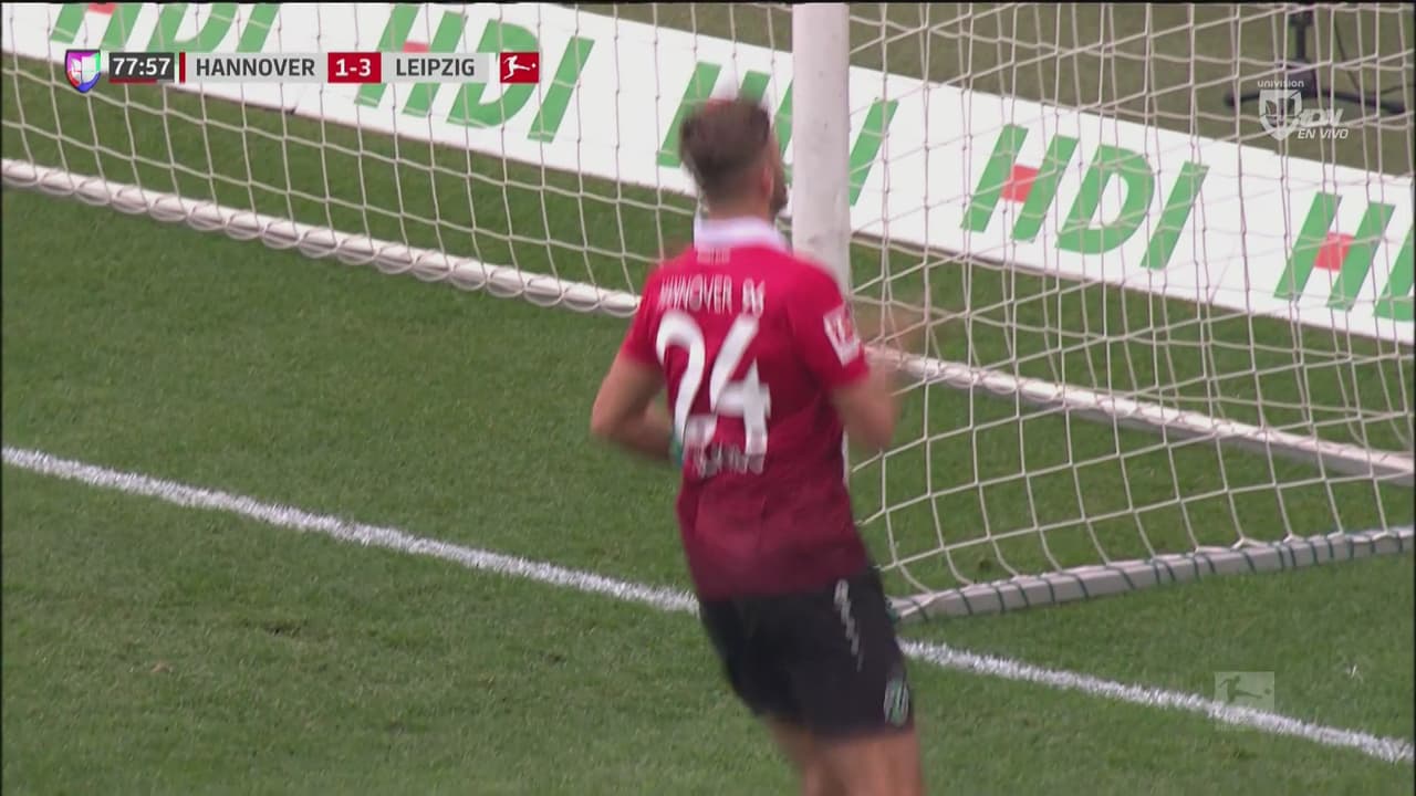 Hannover respira gracias a un espectacular remate de Fulkrug ante el Leipzig que pone el 3-2
