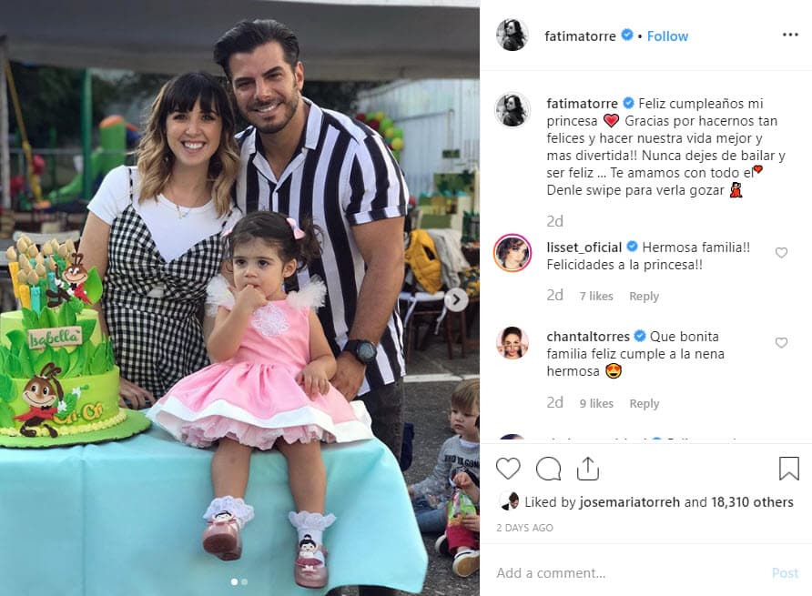 La noticia la dio tres días después de que su hija Isabella cumpliera 2 años.