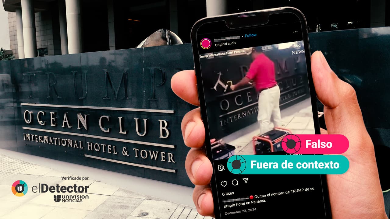 Ese video que muestra el retiro del apellido de Donald Trump de un hotel en Panamá no tiene relación con el contexto actual: data de 2018