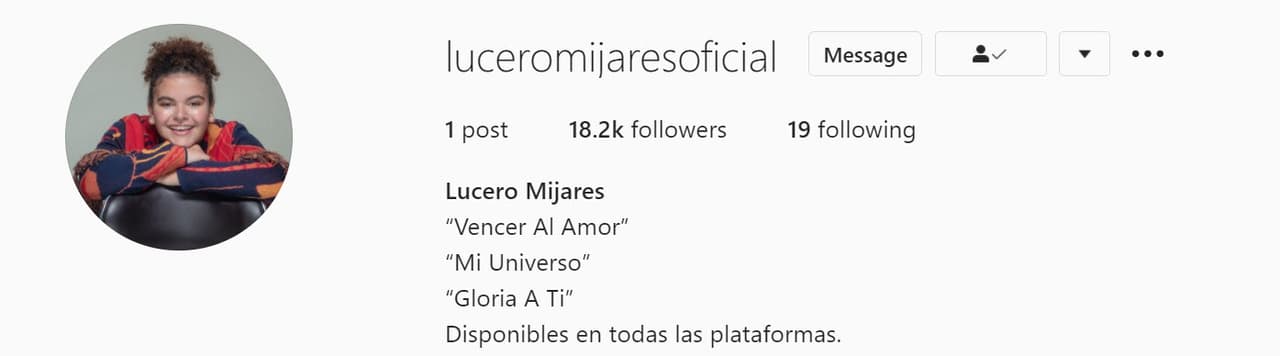En menos de 24 horas Lucero ha sumado poco más de 18,200 'followers'.
<br>