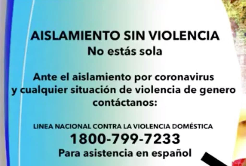 Por otro lado, aquellas mujeres que pudieran estar sufriendo violencia de género en pleno aislamiento, no están solas, y este es el número donde pueden recibir asistencia en español.