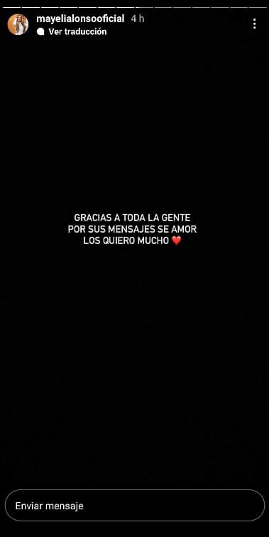 Mayeli agradeció las muestras de cariño que ha recibido.
<br>