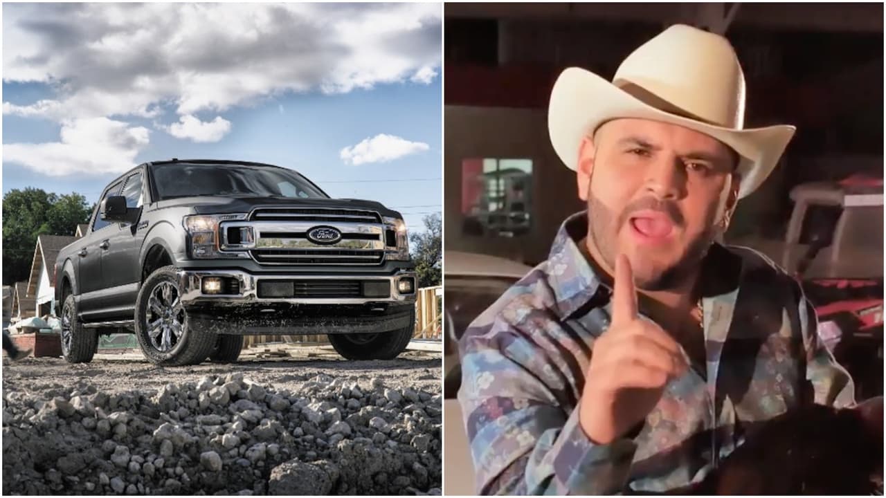 <b><a href="https://youtu.be/8fp9MaOJWWU" target="_blank">El Gallero</a> – El Komander: Una camioneta <i>full size</i> con gran favoritismo como la Ford F-150 (Lobo)</b>
<br>No le hagan caso a la SUV Mercedes-Benz ML y al Bentley Continental que aparecen al principio del video musical de El Gallero, por donde se la oiga esta canción es pura
<a href="http://www.univision.com/noticias/a-bordo/la-troca-mas-vendida-por-40-anos-aparece-renovada-video" target="_blank">Ford F-150</a>. Poderosa y segura de si misma la canción El Gallero refleja la actitud de la F-150, el modelo fundamental de la Serie-F de Ford, que por 40 años consecutivas ha sido la troca más vendida del mundo. Sería interesante escucharla a bordo de la versión
<b>Raptor</b>.