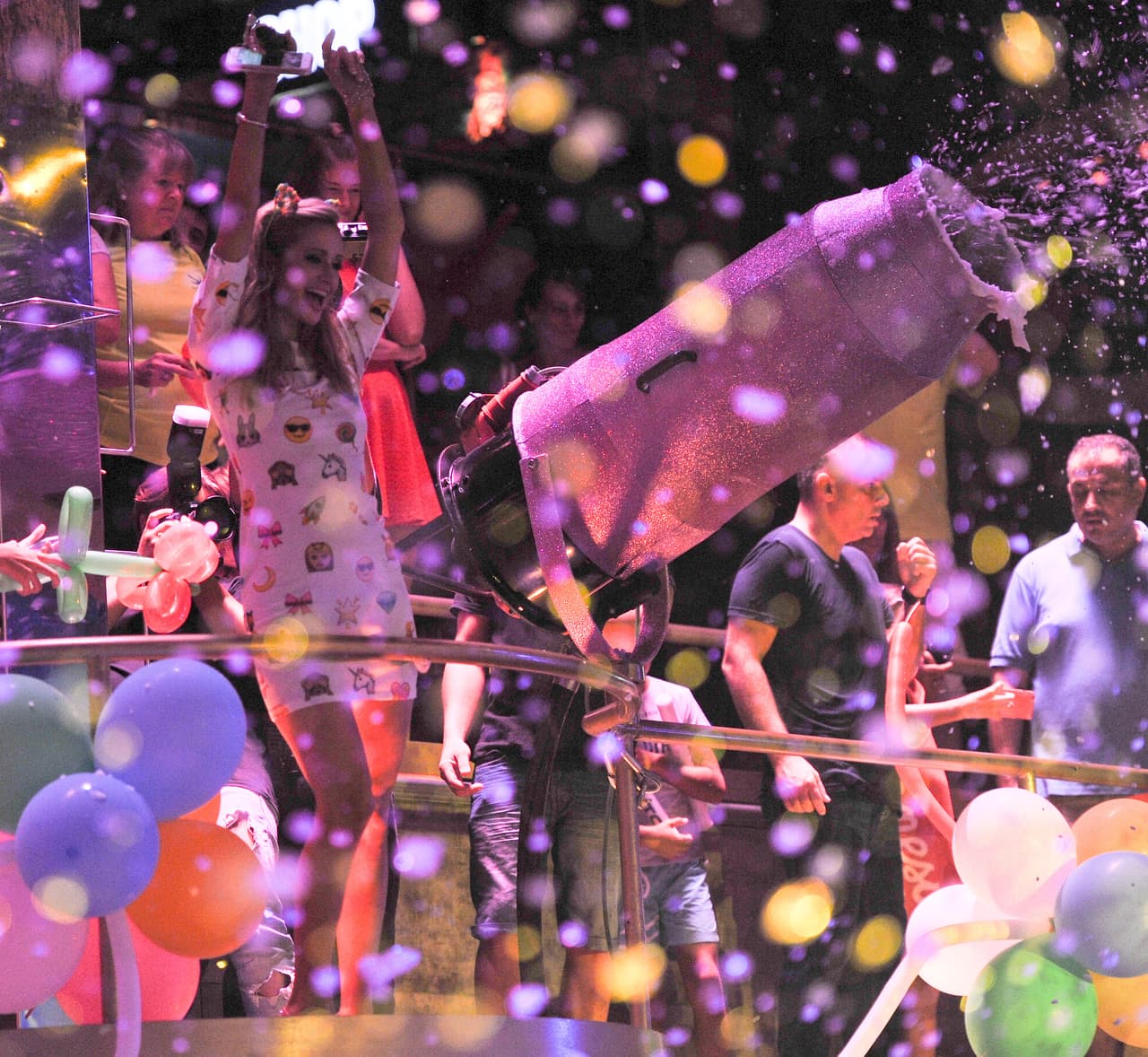 Estaba encantada con el buen ambiente del lugar.