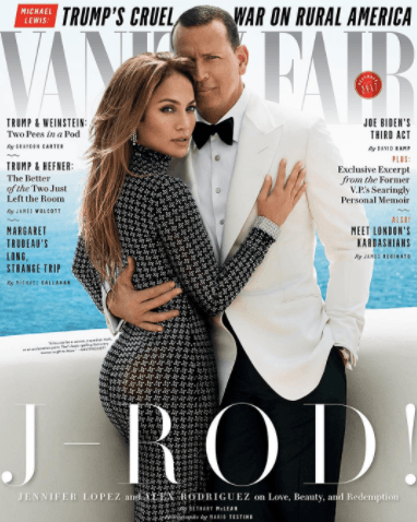En la portada de la edición de diciembre de 'Vanity Fair', se bautiza la relación como J-Rod.