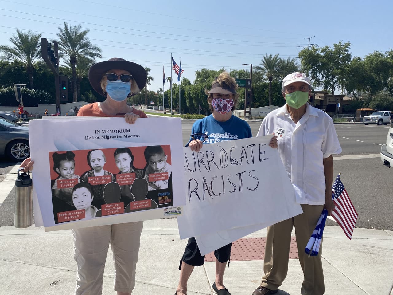 Decenas de personas llegaron al Arizona Grand Resort para escuchar al presidente Donald Trump en su quinta visita a Arizona para su campaña de reelección.