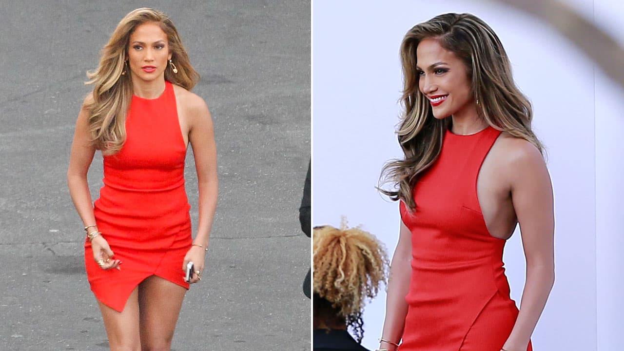 Jennifer Lopez deslumbra en rojo