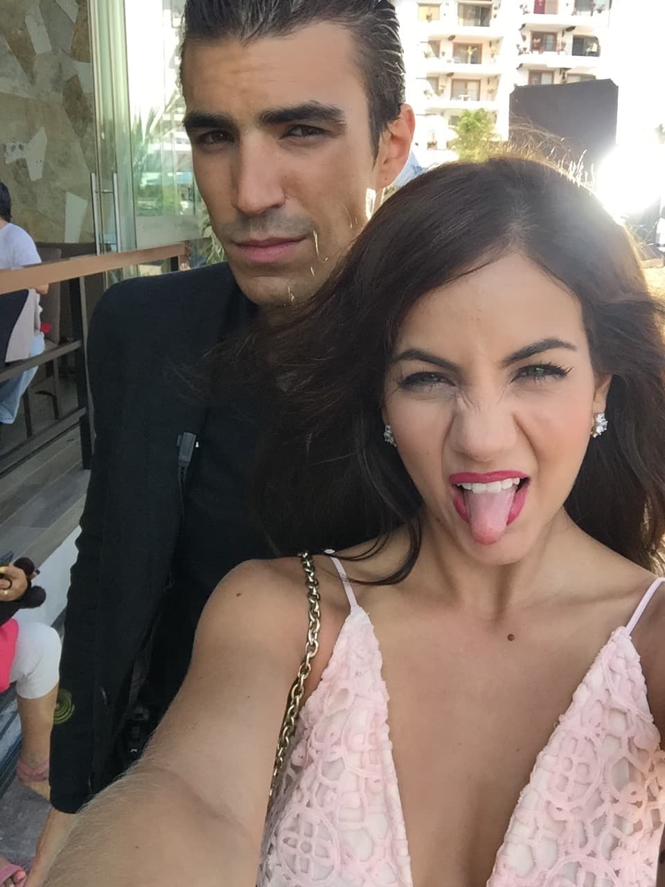 Por supuesto que a veces pueden hacer el glamour a un lado y divertirse haciendo muecas.