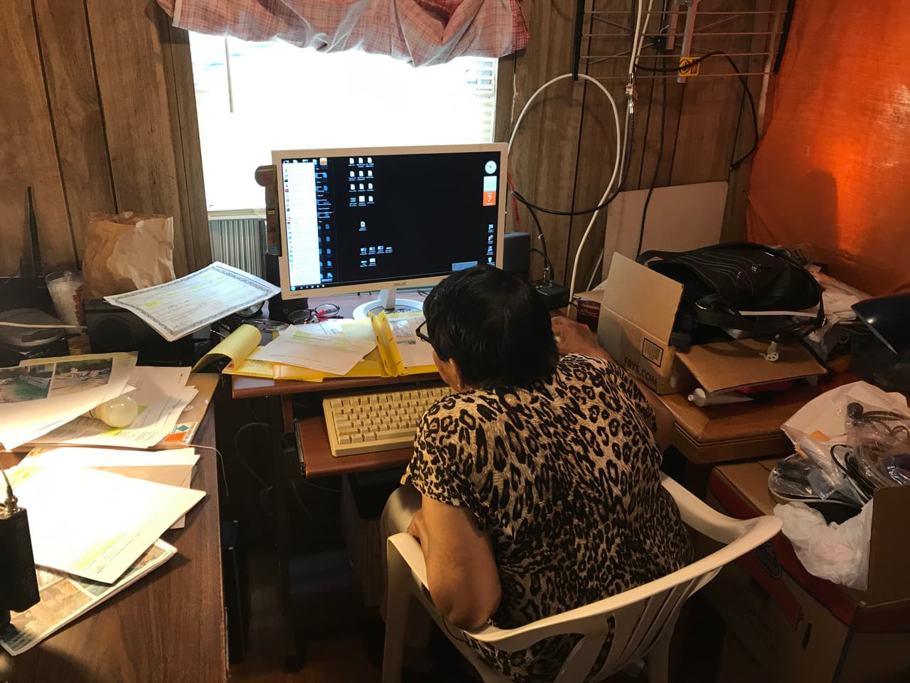 Ada Margarita Lutz ha vivido en el parque de casas móviles por más de dos años.