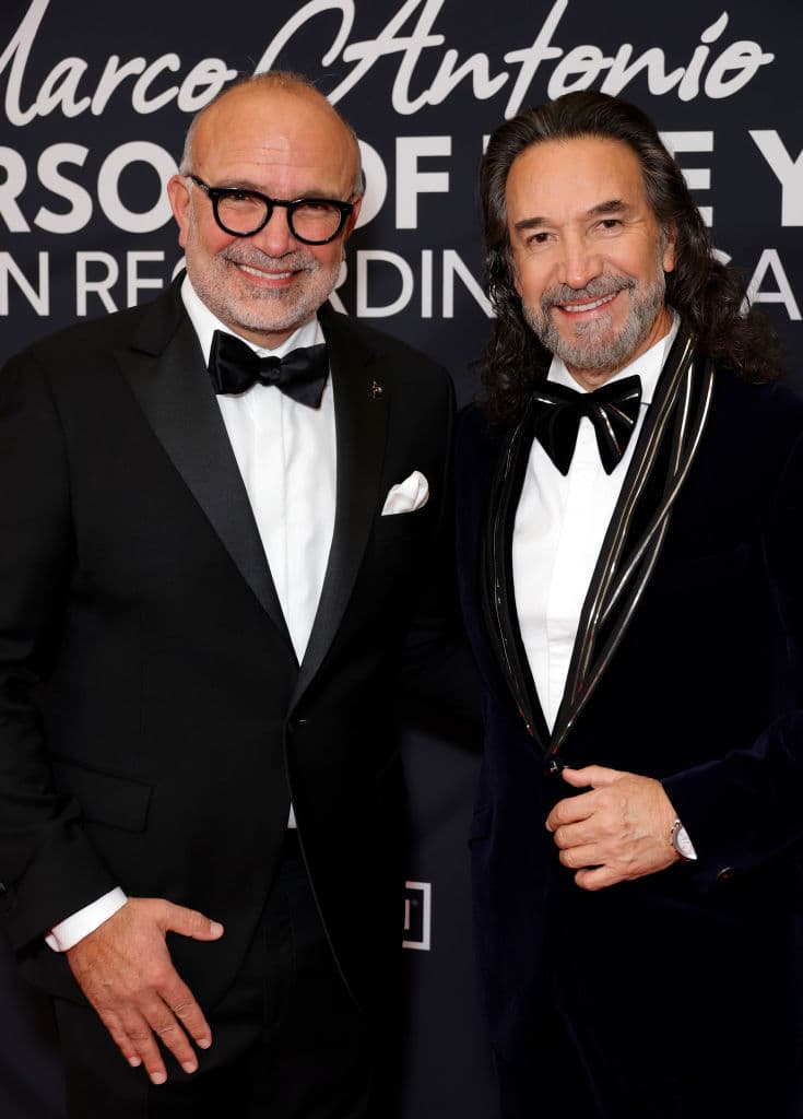 El CEO de La Academia Latina de la Grabación, Manuel Abud, acudió a la ceremonia en honor a Marco Antonio Solís.
<br>