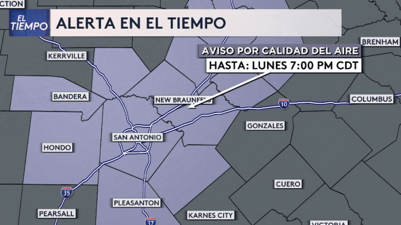 El aviso por calidad del aire está vigente hasta las 7 pm.