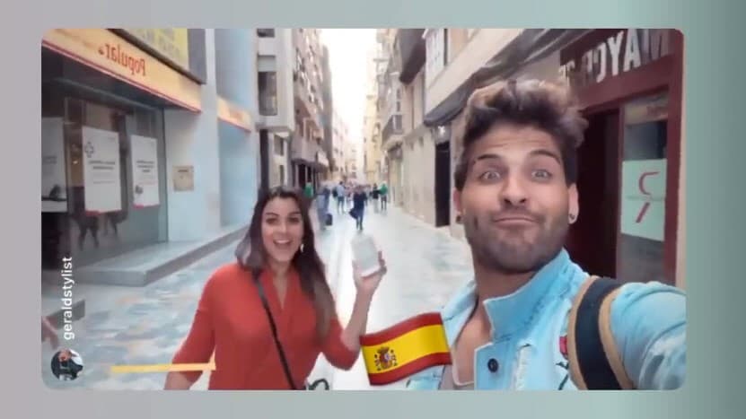 Lleva algunos días en España, por lo que ha compartido algunas fotografías en sus redes sociales.