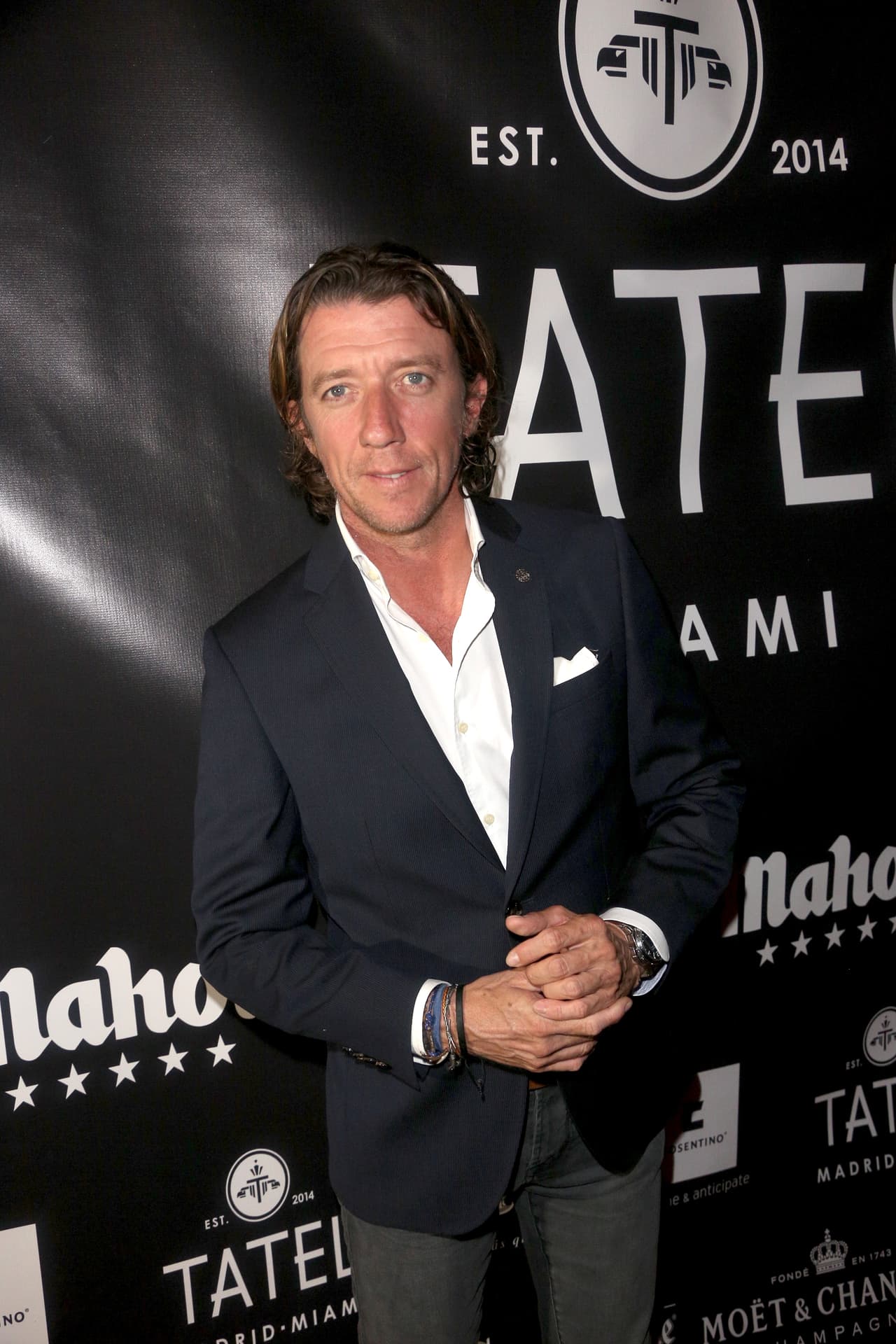 Nicolás Vallejo Nájera, mejor conocido como 'Colate', padre del hijo mayor de Paulina Rubio, acudió a respaldar la nueva empresa de sus compatriotas españoles.