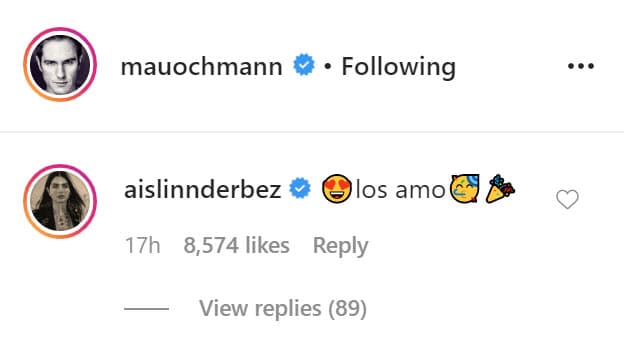 La foto tuvo una respuesta por parte de la actriz, quien respondió con un 
<b><a href="https://www.univision.com/famosos/kailani-ochmann-ya-pide-revisar-sus-escenas-aislinn-derbez-tuvo-que-mostrarle-su-clip-huevito-con-mango-video" target="_blank">"los amo". </a></b>
<br>