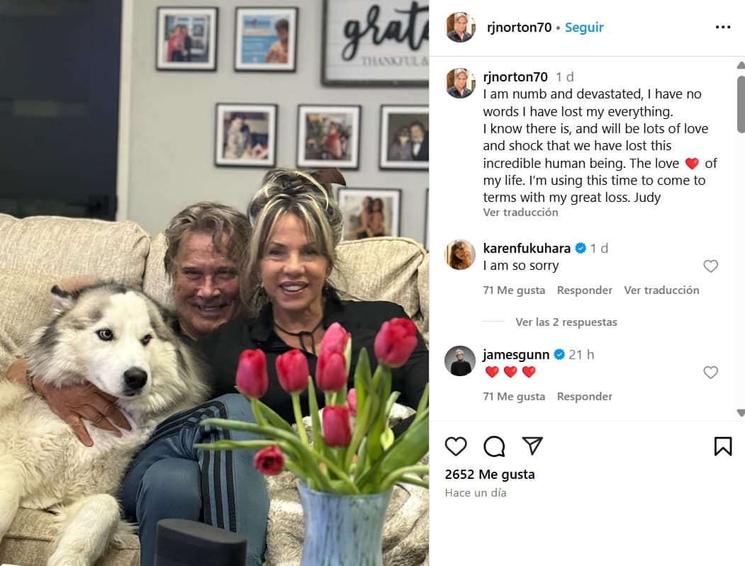 Judy Green, esposa de Richard Norton, informó sobre la muerte del actor.