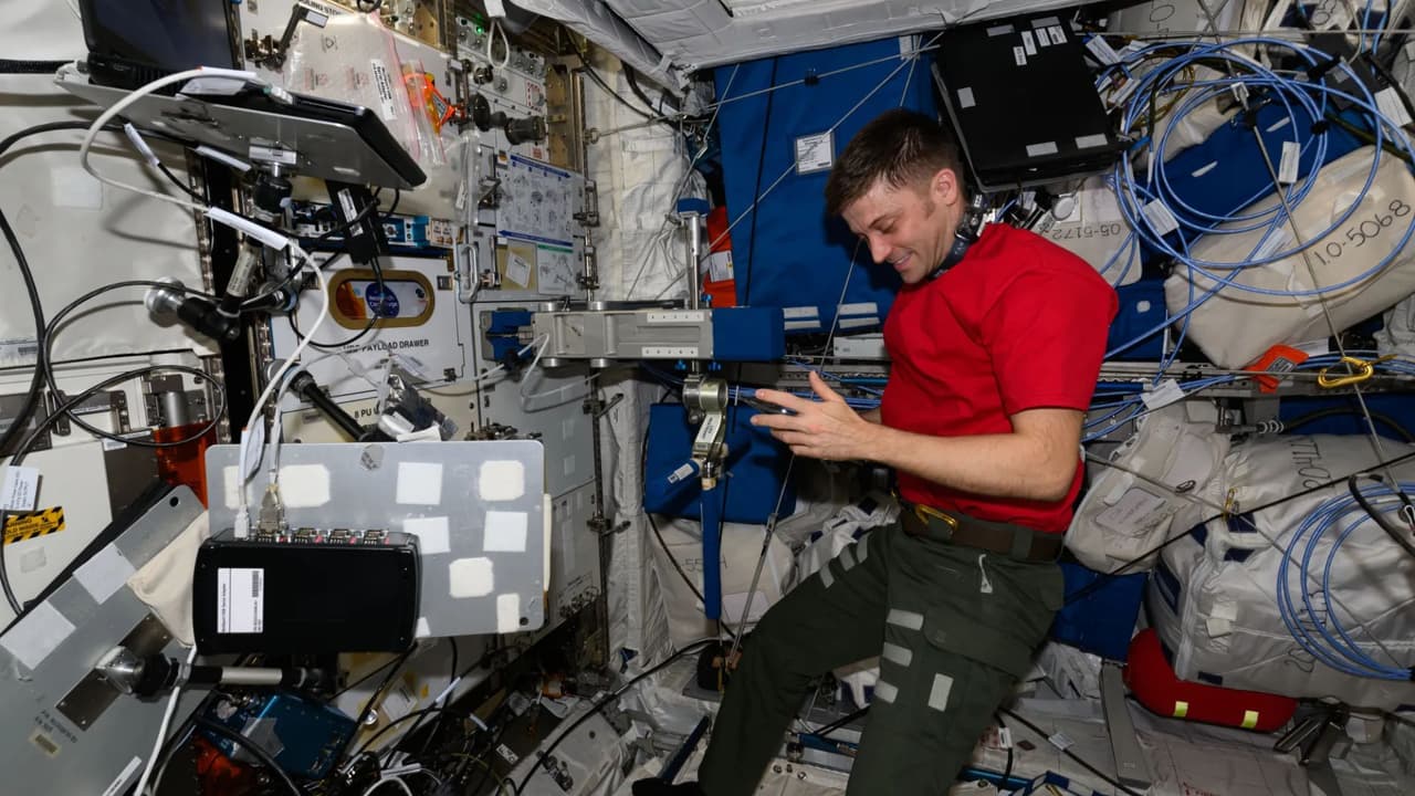 <b>Medición de masa en ingravidez: </b>Se utilizó un dispositivo para medir la masa de astronautas en microgravedad, apoyando investigaciones sobre cómo afecta el espacio al cuerpo humano.