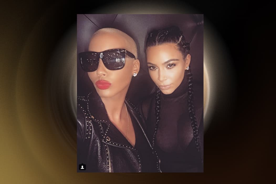 De 2008 a 2010, Amber Rose fue novia de Kanye West, quien es el actual esposo de Kim Kardashian. En febrero de 2016, Kim Kardashian publicó en sus redes sociales una imagen en la que aparece junto a la cantante mostrando así que no existe enemistad alguna entre ellas.