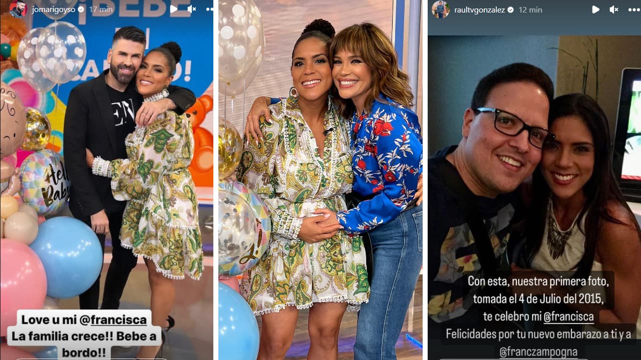 Los compañeros de Francisca de Despierta América la felicitaron.