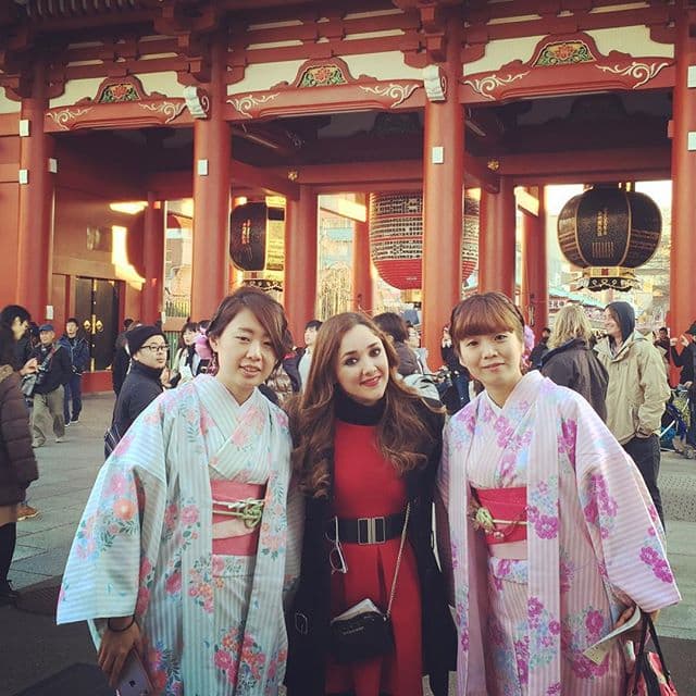 La actriz compartió divertidas fotos de su viaje.