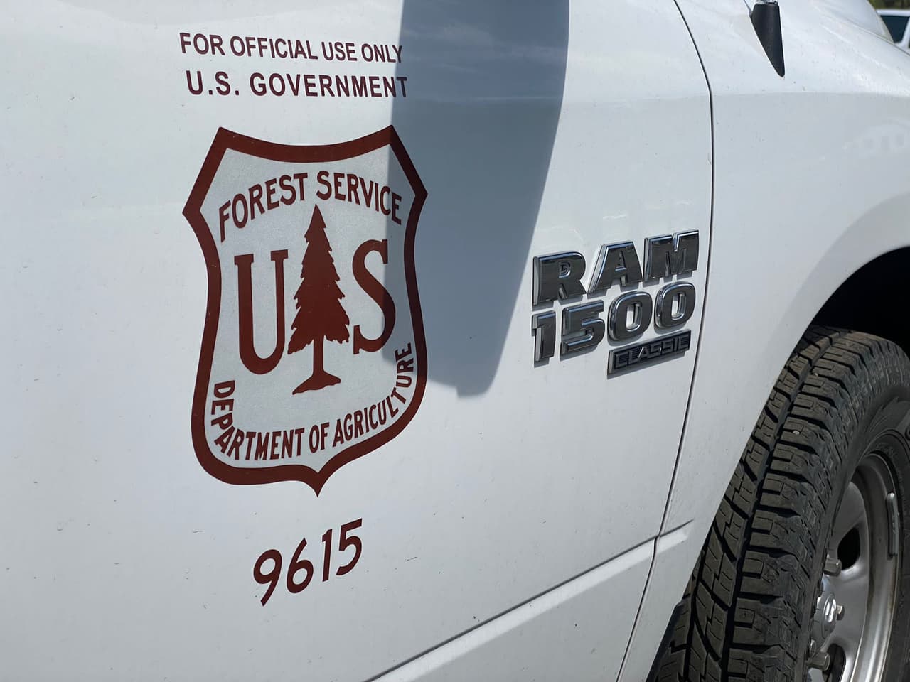 El equipo de Univision Arizona fue transportado en uno de los vehículos oficiales, donde se pudo observar los rastros de Rafael con arboles cortados que indica una medida prevención.