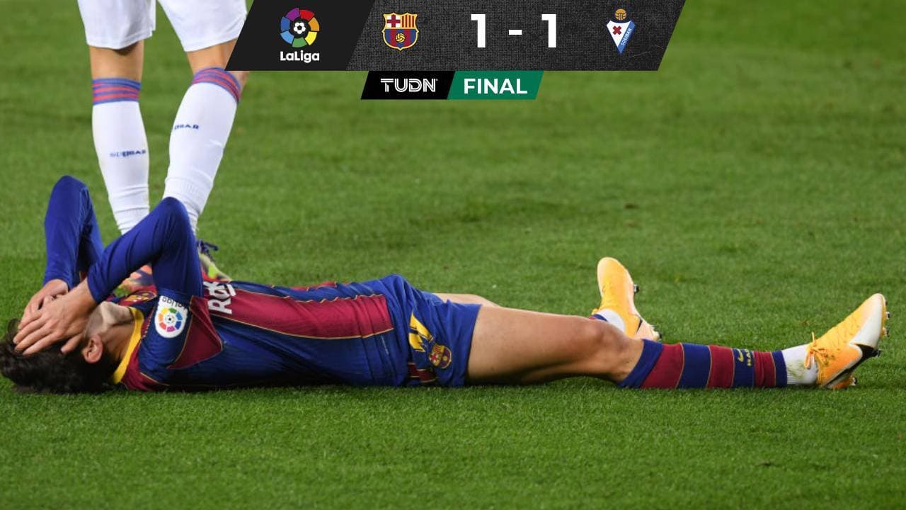 Sin Lionel Messi, Barcelona apenas rescata un punto ante el Eibar